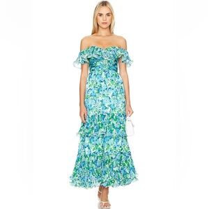 AMUR plia pleated midi dress